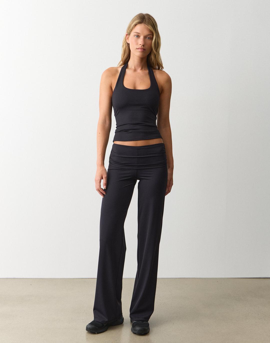 Foldover Straight Leg Active Pant