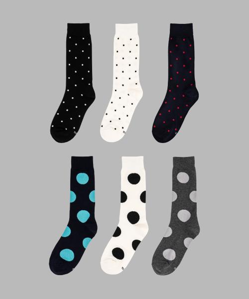 [3PACK] 1507 유니섹스 도트 베이직 삭스 - 디자인 선택형