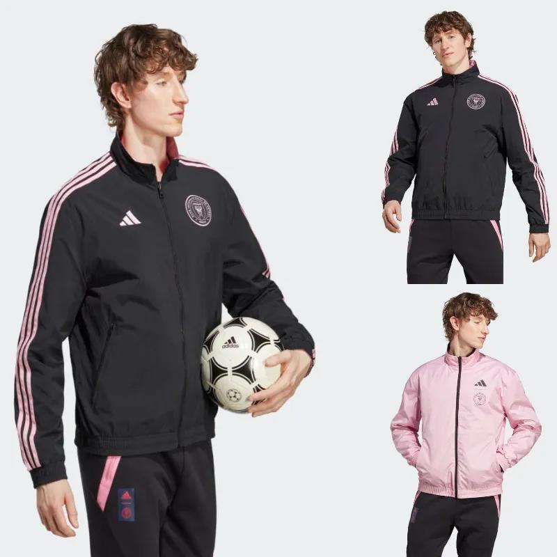 아디다스 인터마이애미 트랙탑 리버서블 져지 바람막이 블랙 핑크