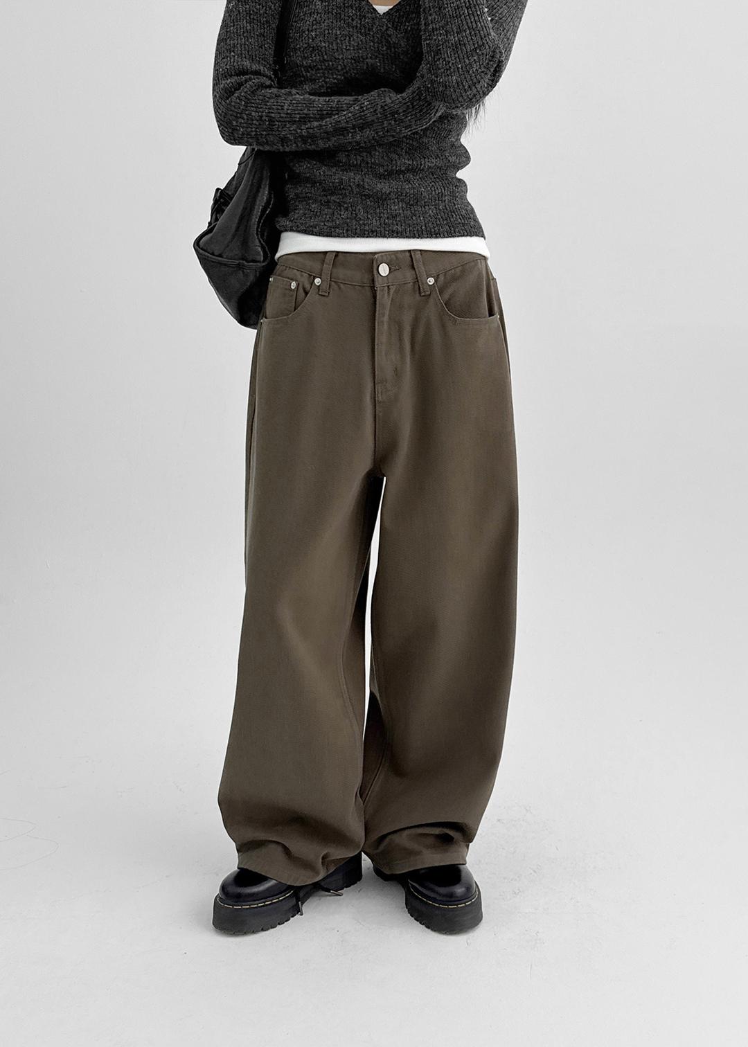 블랙업 [1만장판매] [MADE] 솔드 와이드 코튼팬츠