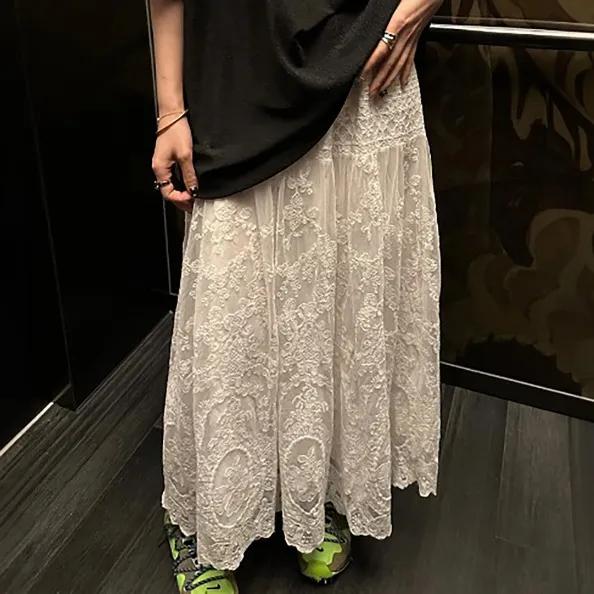 프렌치 레이스 롱스커트