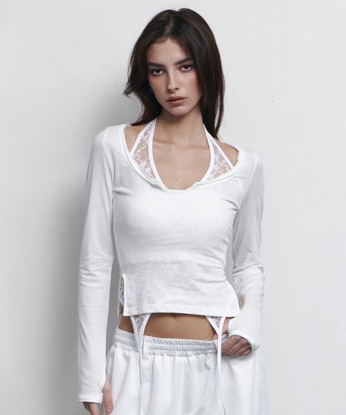 Tia  Long Sleeve Top (Ivory)