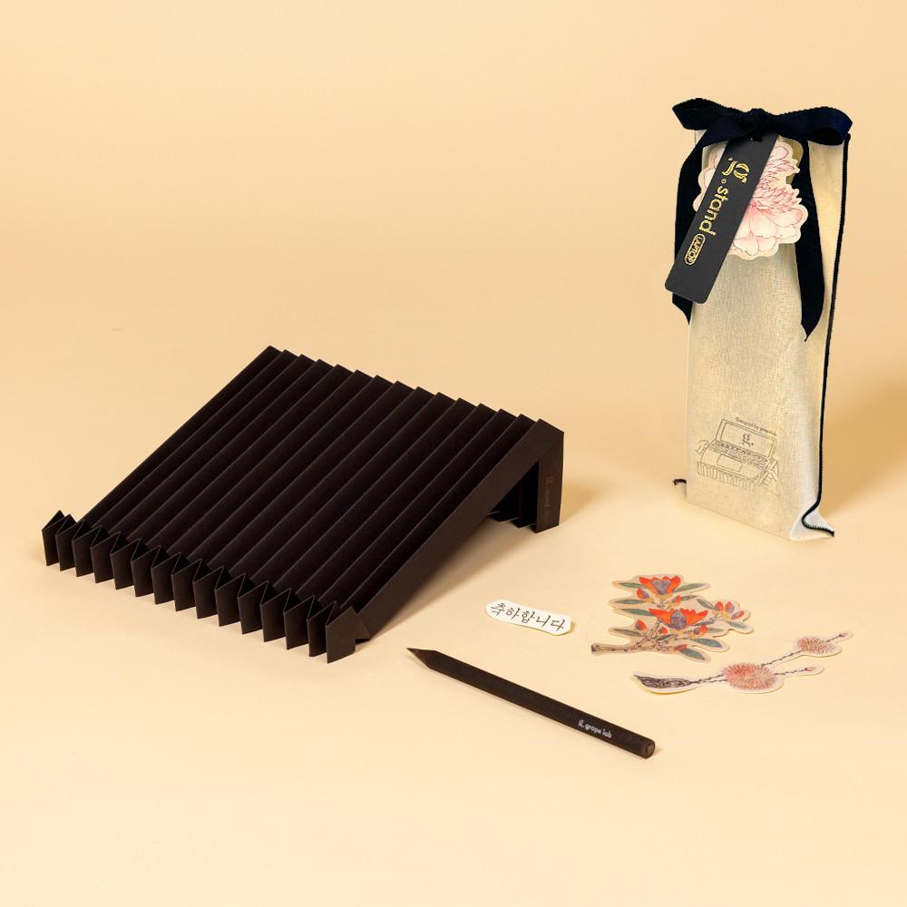 [친환경 추석선물] 축하해요 선물세트 | 노트북스탠드 + 커피연필 + 자투리메모지 + 감사카드