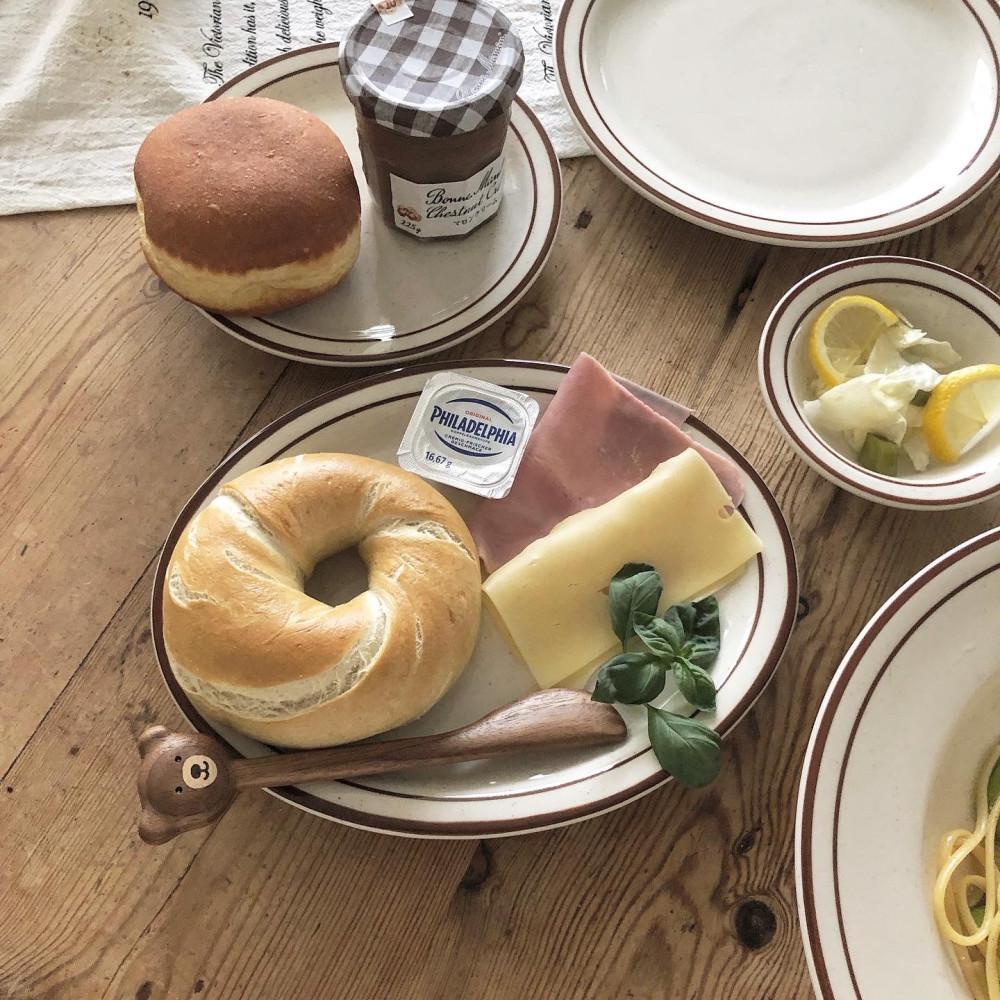 브라운 턱스톤 (TUXTON) 접시