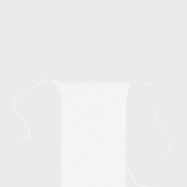 square knit vest in white