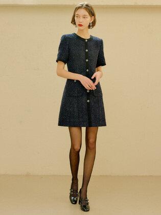 [단독] 에이미 트위드 드레스 / AMY TWEED DRESS_2colors