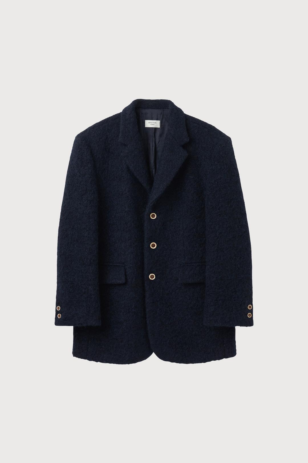 Part.7 Boucle half coat [navy]