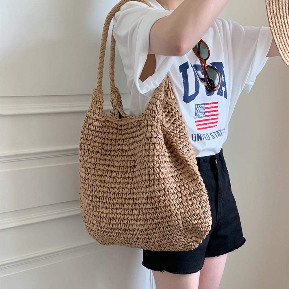 방콕 라탄 숄더백