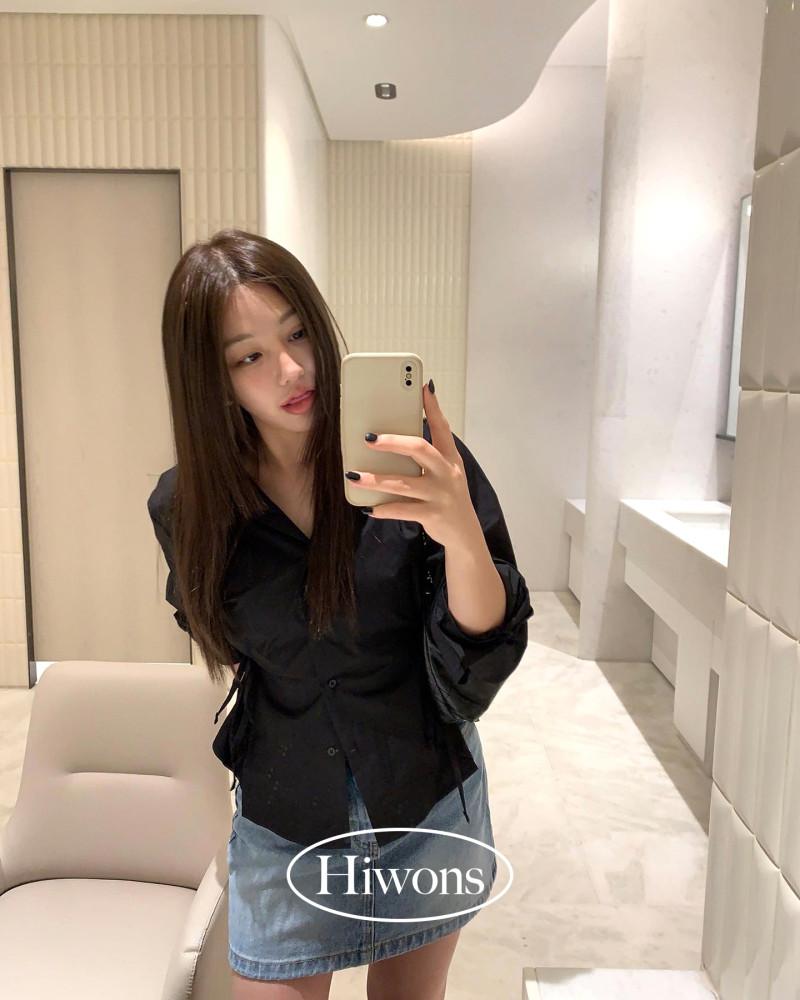 여성 봄 허리 라인 투웨이 리본 셔츠 2color