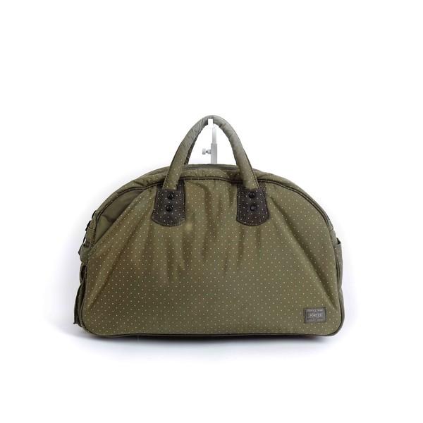 [HEADPORTER] 도트 패턴 올리브 패디드 보스턴백