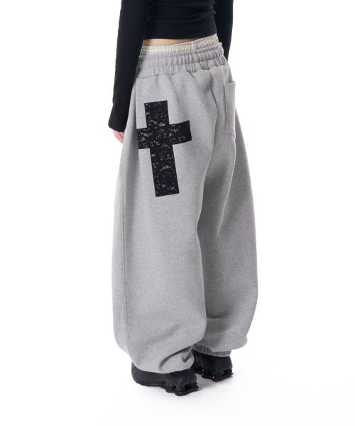 아캄(AAKAM)  Laced CROS2 Patch Sweatpants (Gray) - 사이즈 & 후기 | 무신사