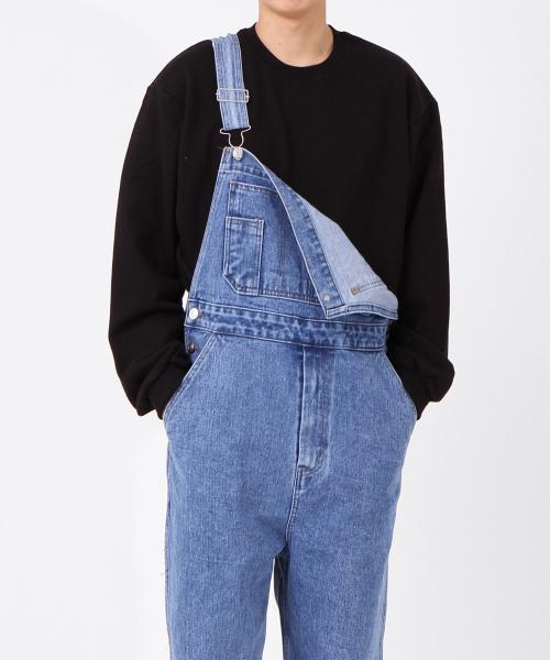 데님 오버롤 멜빵 팬츠 [중청]
