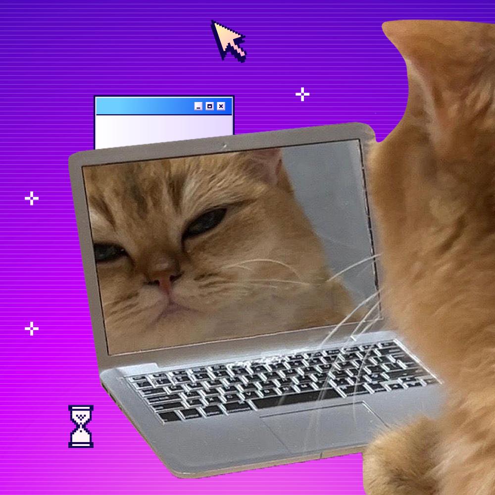 "쓸모없는 선물" 이색 미니 노트북 접이식 손 거울 맥북