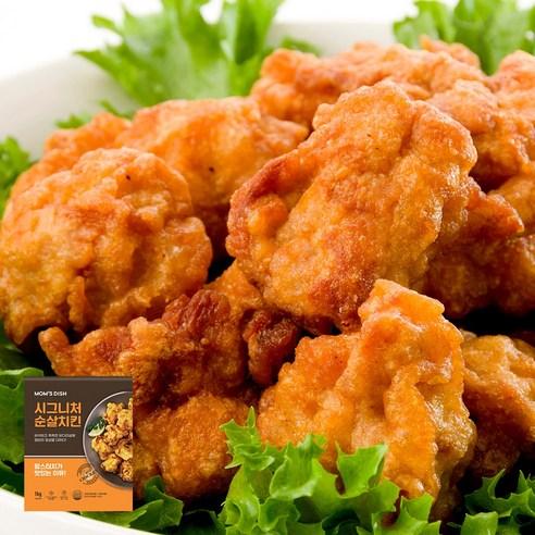 맘스터치 시그니처 순살치킨, 1kg, 10개 - 후라이드치킨/너겟 | 쿠팡