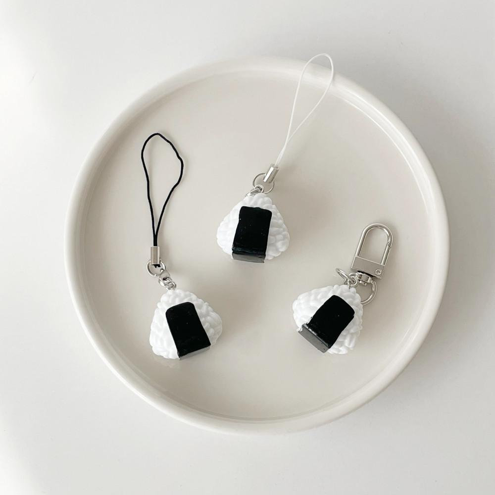 (렛씨온니굿띵) 삼각 주먹밥 오니기리 키링 3type / 행복부적 스티커 포함