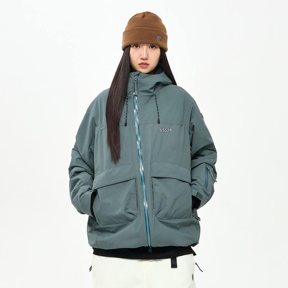 어스투 2425 USS2 Oblique W-Zip JKT BG 스노우보드복 자켓