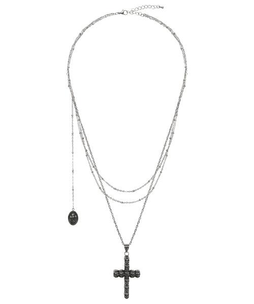 GT CROSS NECKLACE(SILVER)