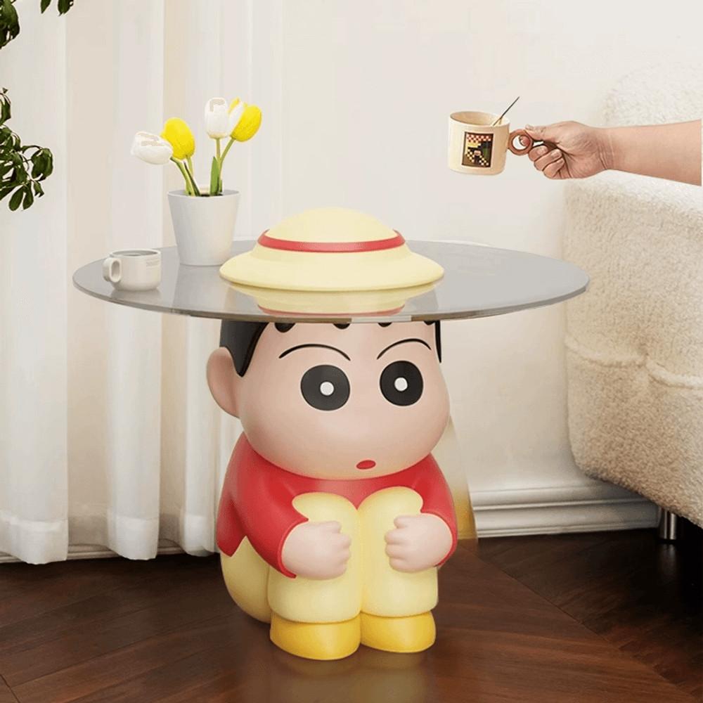 귀여운 짱구 맹구 협탁 사이드 테이블 거실 원형 티테이블