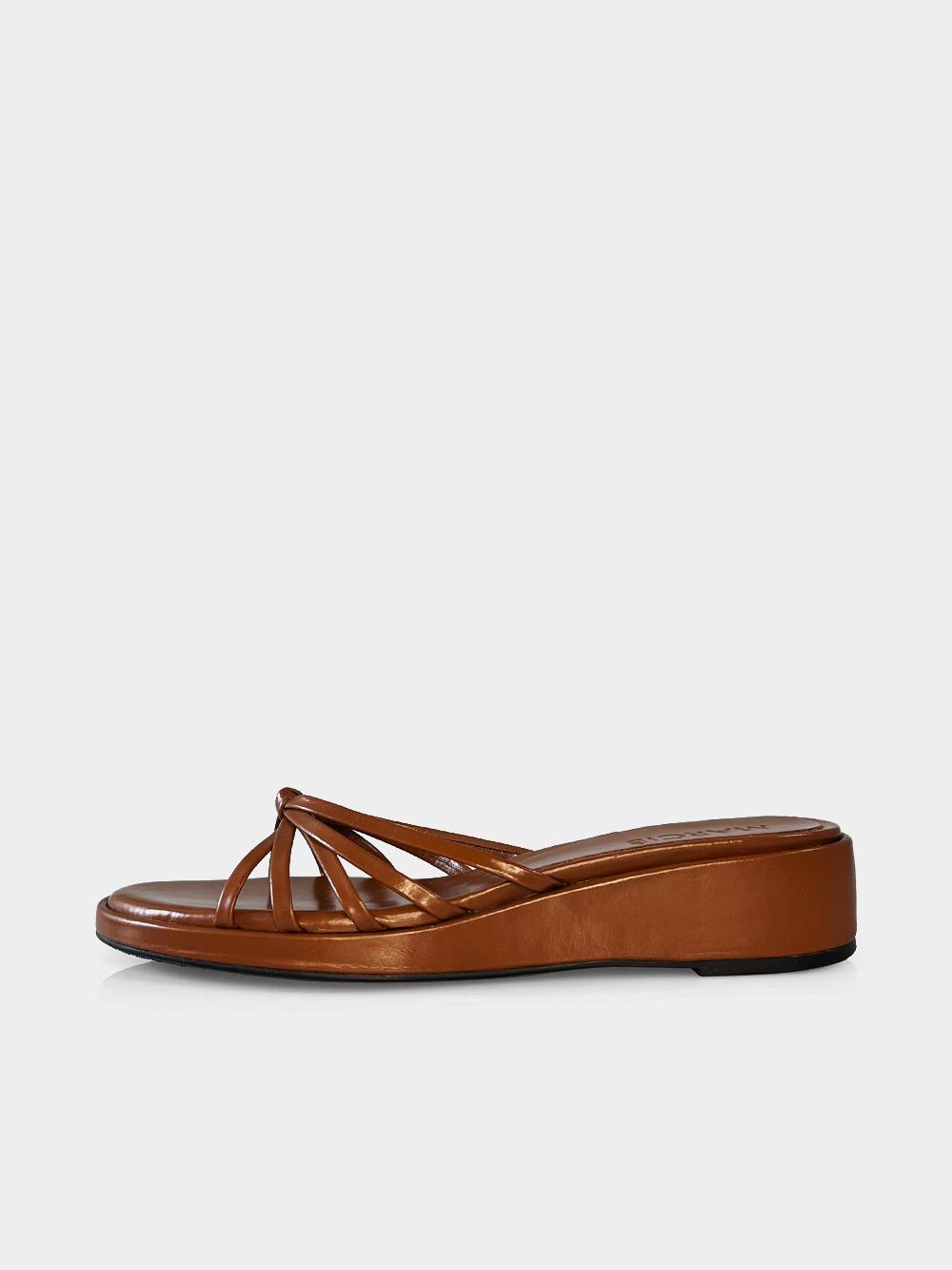 [Restock]  Mrc105 Strap Platform Sandal (Camel)