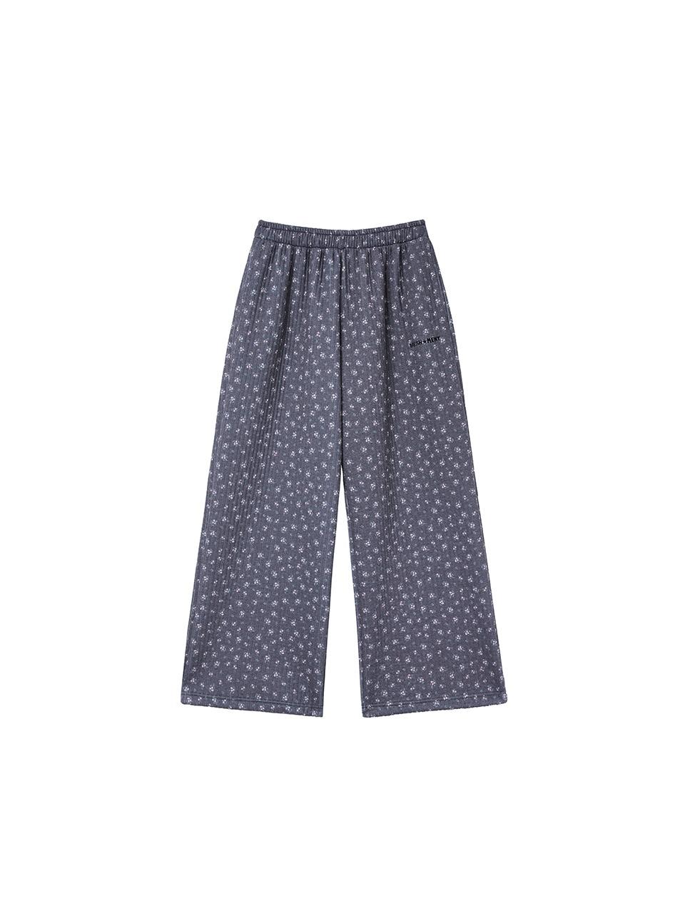 [1차 12/19 2차 12/26 예약배송][2nd] Flower quilted pants_charcoal