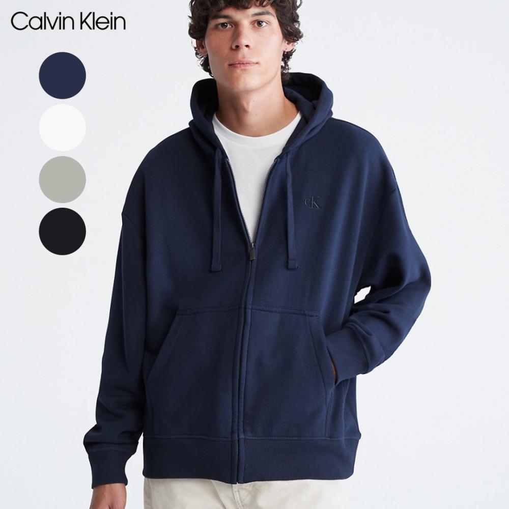 캘빈클라인 CK 릴랙스핏 아카이브 로고 후리스 풀 집업 후디 후드 집업