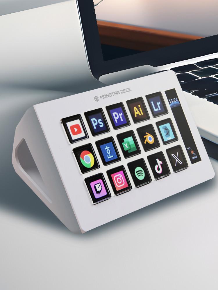 몬스타덱 TS115 한글 한국플랫폼 스트림덱 유튜브 영상편집 장비 매크로 단축키