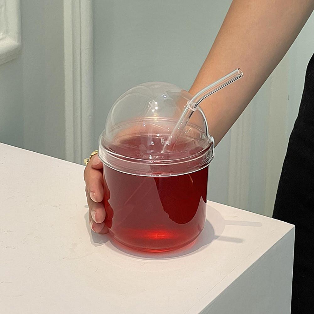 내열 투명 빨대 유리컵 세트 : 마그모아