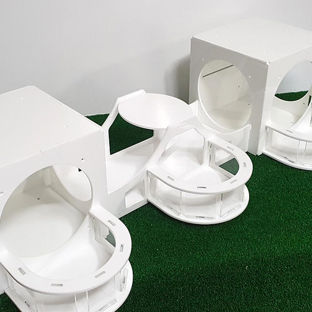 친칠라 아크릴 큐브 브릿지셋트 플러스/은신처 놀이터