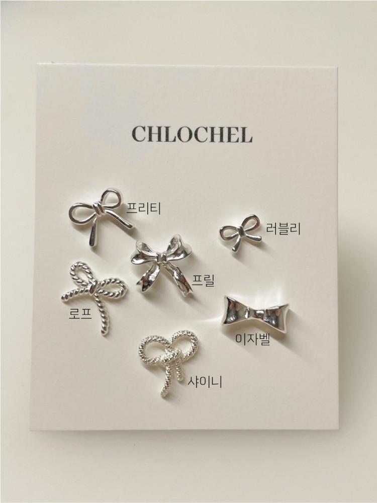 실버925 미니 리본 귀걸이 귀여운 러블리 은귀걸이