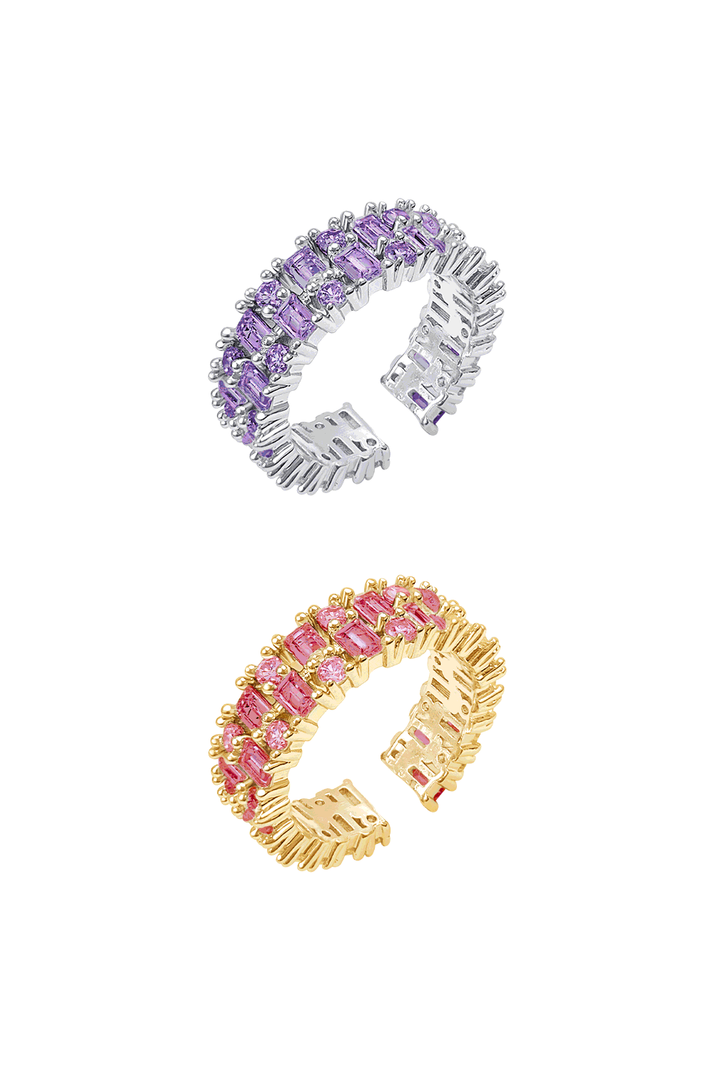 레인보우 컬러 트윙클블링 반지 (13컬러)