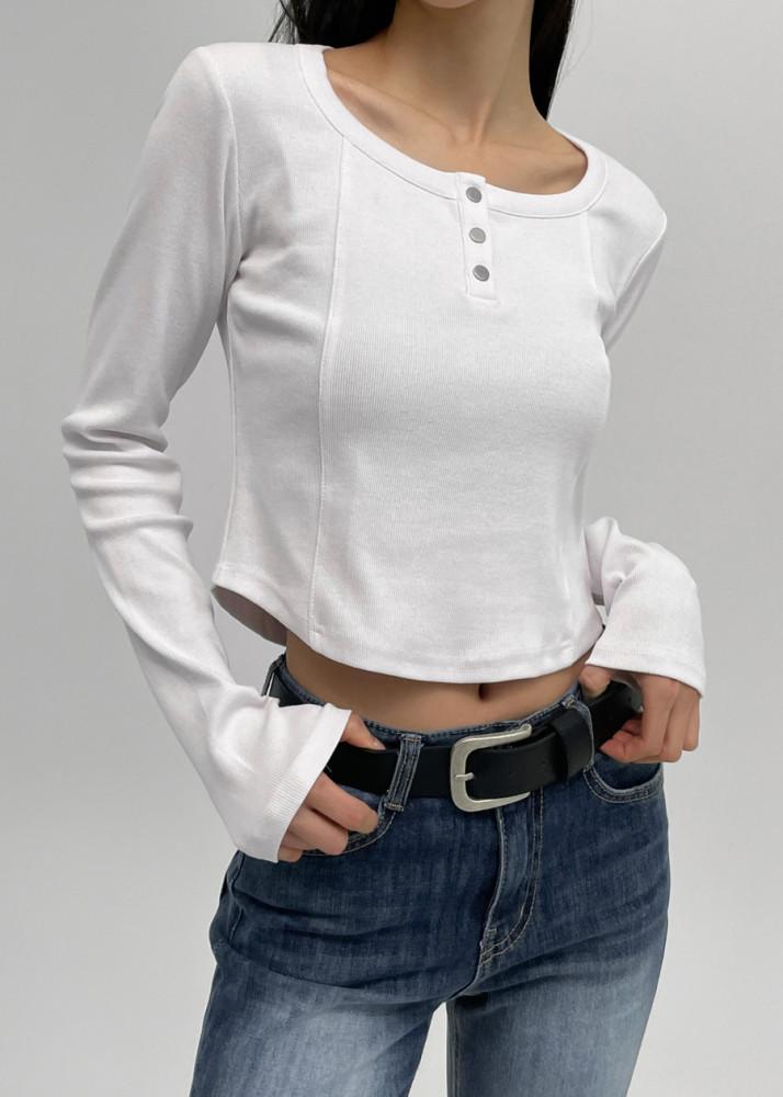 [MADE] 더비온 스냅 라운드 긴팔티