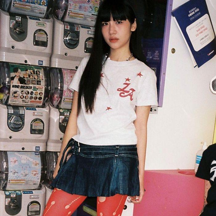 [X HOMEMANIAFAIR] LA STAR TEE_LIGHT GREY(IK2FMMT535C)