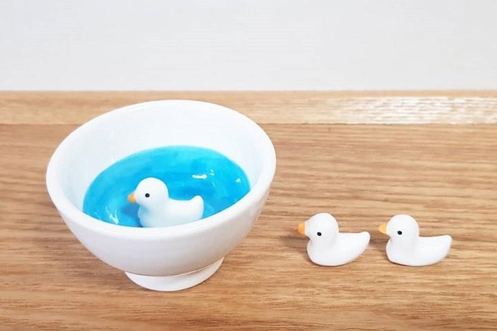 핸드메이드 오리 도자기 술잔 1p