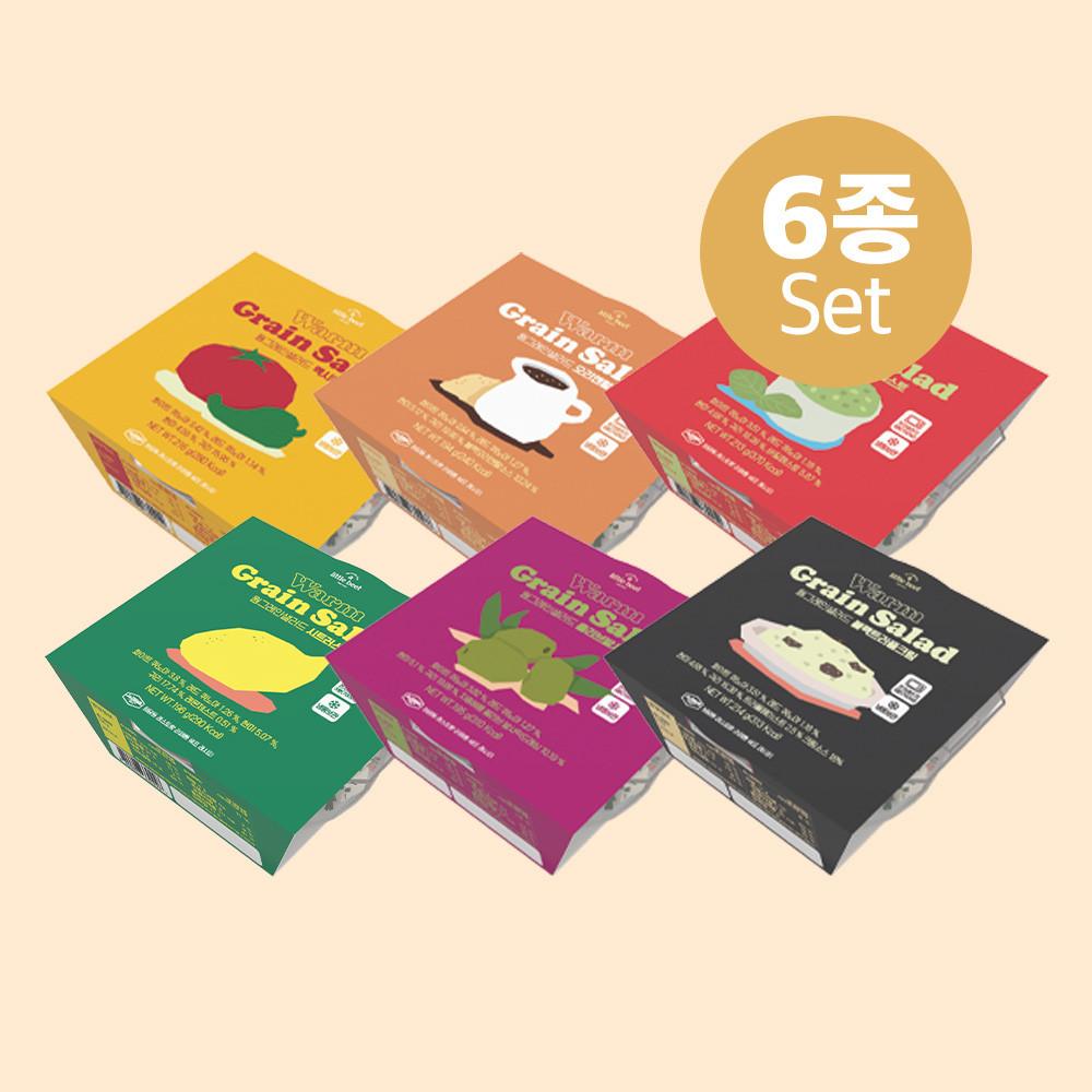 어리틀빗 웜그레인샐러드 6종 6일 세트 다이어트식단 [원산지:국산]