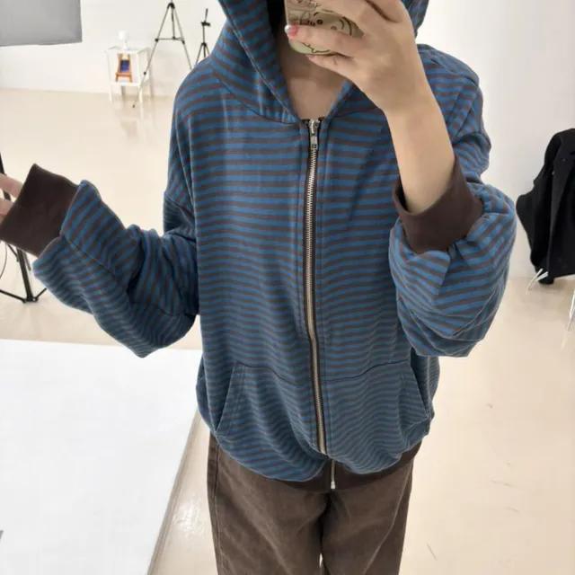 (아방핏/블랙 당일)빈티지 y2k 단가라 후드집업(3color)