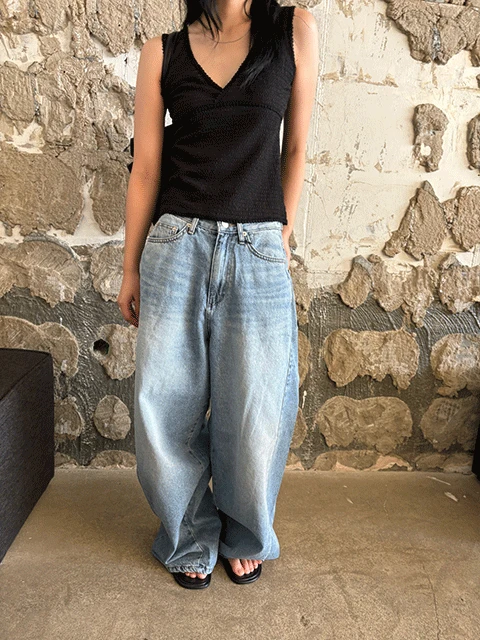 double pocket denim pants (1color)