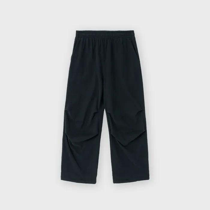 Smooth Jersey Parachute Pants, Vintage Black