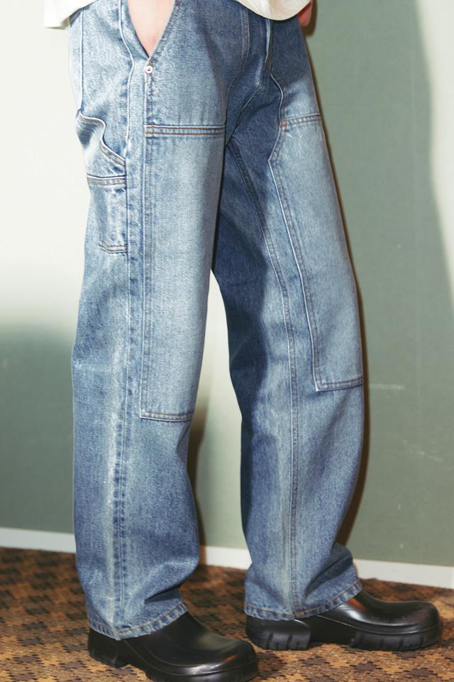 COATED CARPENTER JEAN BLUE