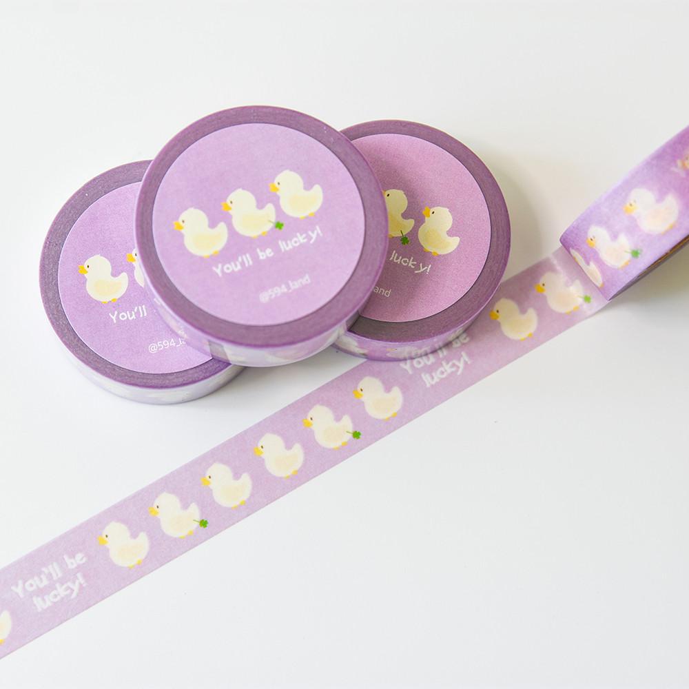594랜드 Lucky Duck 마테 마스킹테이프