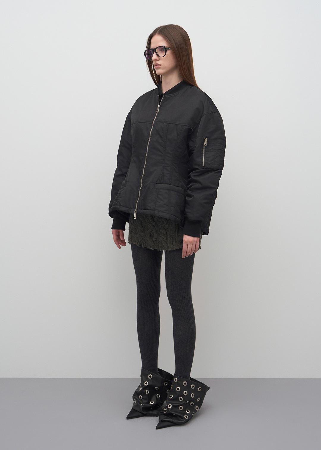 HOUR GLASS BOMBER JACKET (BLACK)