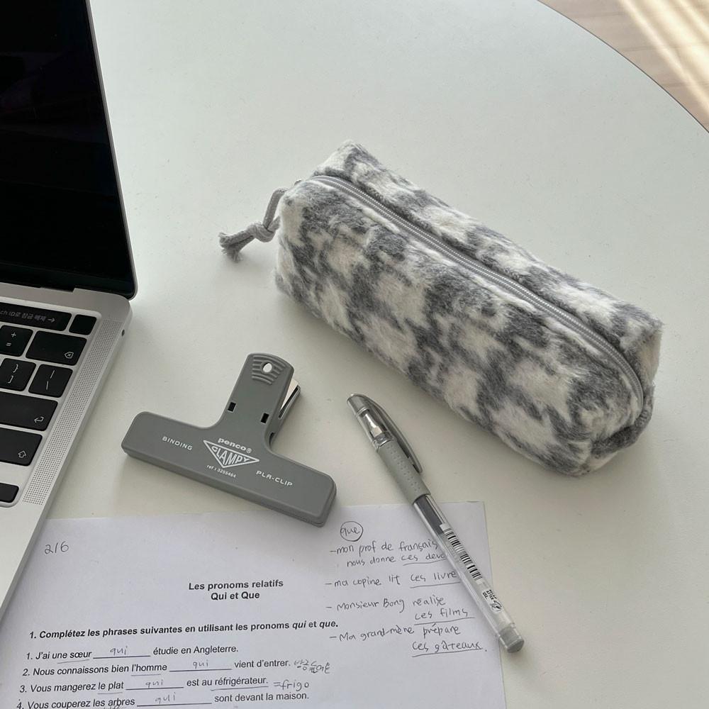 아르장 네모 필통 - 오웬 그레이 / 펜슬케이스 펜파우치 학생 선물 / Argent square pencil case - owen grey : 아르장 Argent