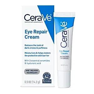 CeraVe 아이 리페어 크림 | 14.8ml(0.5온스) | 다크서클 및 붓기용 아이크림 | 무향