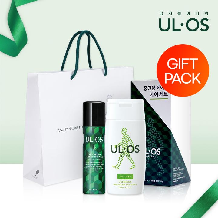 우르오스 페이셜 2종세트(올인원 로션or스킨+페이스워시)[남성 남자 남편 아들 선물]
