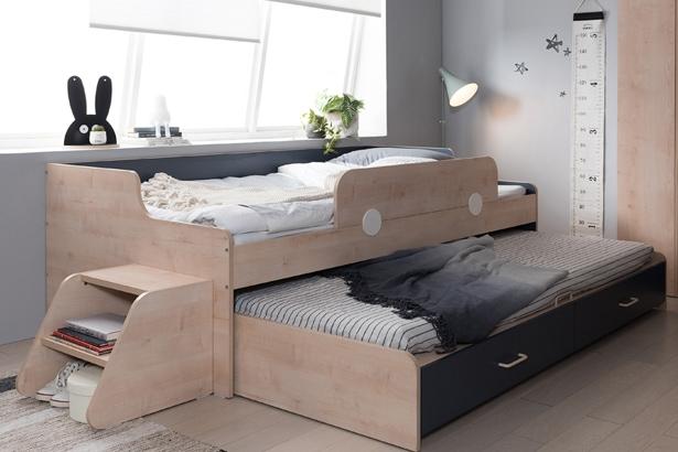 꼼므 주니어 2단 슬라이딩 수납 침대 리미티드 (매트,가드 별도)