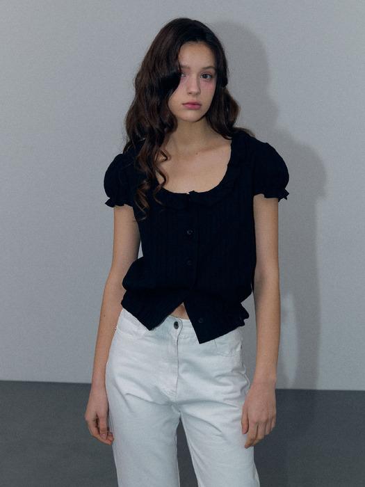 Claire ruffle blouse_black