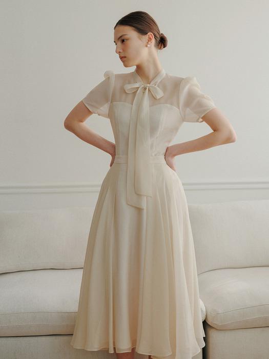 WILLOW Tuck detailed long flared skirt (3color)
