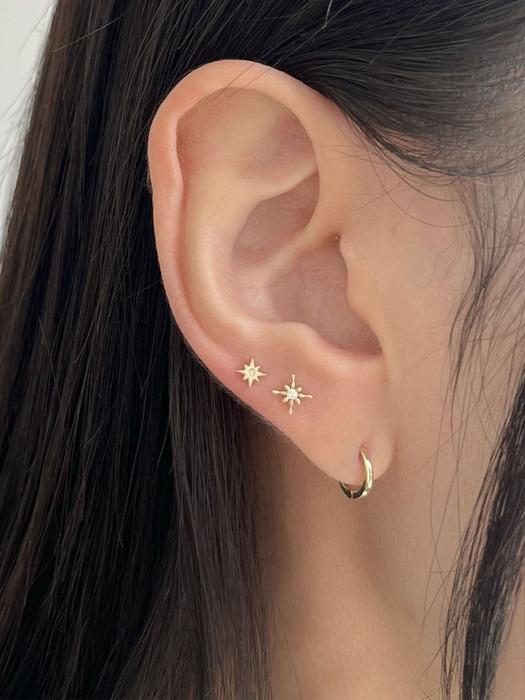 14k wish cubic star piercing