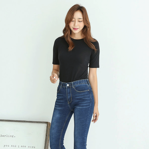 [기획특가] 데일리 라운드넥 슬림티셔츠