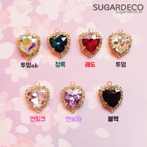 큐빅하트팬던트(한쪽고리)