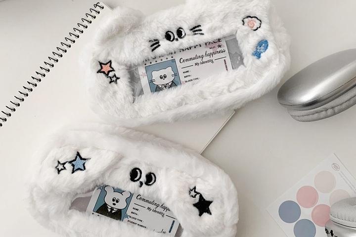 귀여운 동물 키치 별 야옹이 댕댕이 인형 필통 파우치